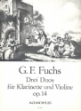 3 Duos op.14 fr Klarinette und Violine Stimmen