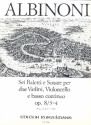 6 baletti e sonate Band 2 op.8,3-4 fr 2 Violinen, Violoncello und Bc Stimmen