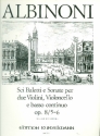 6 baletti e sonate Band 3 op.8,5-6 fr 2 Violinen, Violoncello und Bc Stimmen