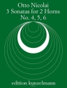 3 Sonatas - no.4,5 and 6 from the Knott-Farquharson Cousins for 2 horns