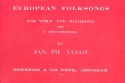European Folksongs for voice and recorder or 2 recorders