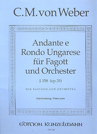 Andante e rondo ungareseop.35 fr Fagott und Orchester fr Fagott und Klavier