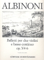 3 Balletti op.3,4-6 fr 2 Violinen und Bc