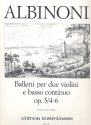 3 Balletti op.3,4-6 fr 2 Violinen und Bc