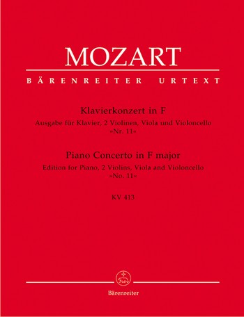 Konzert F-Dur Nr.11 KV413 fr Klavier und Orchester fr klavier und Streichquartett