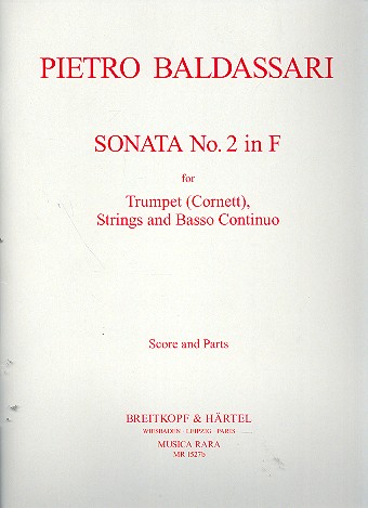 Sonate F-Dur Nr.2 fr Trompete, Streicher und Bc Partitur und Stimmen