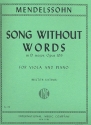 Song without Words in D major op.109 for viola and piano