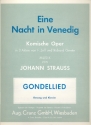 Gondellied  aus 'Eine Nacht in Venedig' fr Gesang und klavier