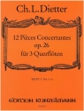12 pices concertantes op.26 Band 1 (Nr.1-6) fr 3 Flten