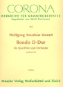 Rondo D-Dur nach dem Rondo KV373 fr Flte und Orchester Partitur