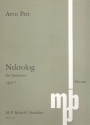 Nekrolog op. 5 fr Orchester Partitur