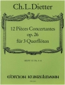 12 pices concertantes op.26 Band 2 (Nr.7-12) fr 3 Flten