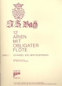 12 Arien mit obligater Flte Band 1: fr Gesang, Flte und Cembalo Stimmen