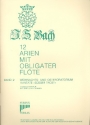 12 Arien mit obligater Flte Band 2 fr Gesang, Flte und Cembalo Stimmen