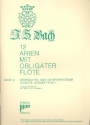 12 Arien mit obligater Flte Band 2 fr Gesang, Flte und Cembalo Stimmen