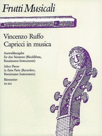 Capricci in musica Auswahlausgabe fr 3 Blockflten oder 3 Renaissance-Instrumente,  Stimmen