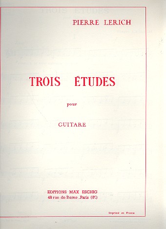 3 Etudes pour guitare