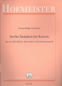 6 Sonaten im Kanon  fr 2 Blockflten oder andere Melodieinstrumente