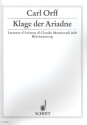 Klage der Ariadne fr Alt und Orchester Klavierauszug