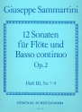 12 Sonaten op.2 Band 3 (Nr.7-9) fr Flte und Bc