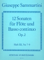 12 Sonaten op.2 Band 3 (Nr.7-9) fr Flte und Bc