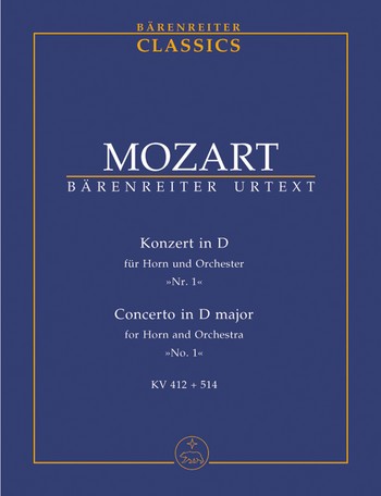 Konzert D-Dur KV412 für Horn und Orchester Studienpartitur