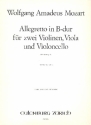 Allegretto B-Dur fr 2 Violinen, Viola und Violoncello