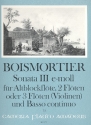Sonate e-Moll Nr.3 op.34,3 fr Altblockflte, 2 Flten oder 3 Flten (Violinen) und Bc Stimmen