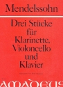 3 Stcke fr Klarinette, Violoncello und Klavier