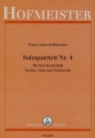 Soloquartett Nr.4 fr Kontraba solo , Violine, Viola und Violoncello Partitur und Stimmen