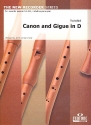 Canon and Gigue in D for 4 recorders (SSSB) and bc score and parts