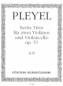 6 Trios op.51 Band 2 (Nr.4-6) fr 2 Violinen und Violoncello Stimmen