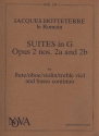 Suites g major op.2 nos.2a and 2b for flute, oboe, violin, treble viol and bc, parts