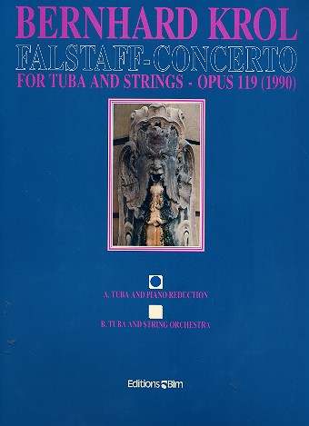 Falstaff-Concerto op.119 for tuba and strings for tuba and piano