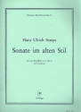 Sonate im alten Stil fr Blockflte in C (oder F) und Bc