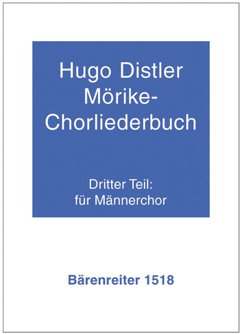 Mrike-Chorliederbuch Teil 3 fr Maennerchor Partitur