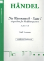 Die Wassermusik-Suite Nr.1 fr 4 Blockflten (SATB) Partitur und Stimmen