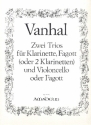 2 Trios op.18,4-5 fr Klarinette, Fagott (2 Klarinetten) und Violoncello Stimmen