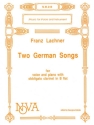 2 GERMAN SONGS FOR VOICE AND PIANO WITH OBBLIG. CLARINET B FLAT