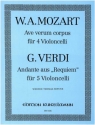 Ave verum corpus (Mozart) und Andante aus Requiem (Verdi) fr 4 und 5 Violoncelli Stimmen