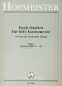 Bach-Studien fr tiefe Instrumente Band 1 Kantaten BWV3-45
