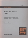 Kunst des Kanons Stcke fr 2-4 Saxophone Stimmen