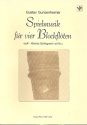 Spielmusik fr 4 Blockflten (SSAA) und kleines Schlagwerk ad lib. Partitur