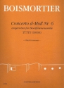 Concerto d-Moll Nr. 6 fr Blockfltenensemble (TTTTT) Partitur und Stimmen