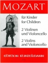 Mozart fr Kinder fr 2 Violinen und Violoncello Stimmen