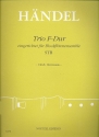 Trio F-Dur für Blockflötenensemble (STB) Partitur und Stimmen