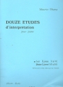 12 etudes d'interpretation vol.1 (nos.1-6) pour piano Gottlieb, J., rev.