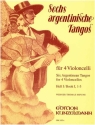 6 argentinische Tangos Band 1 (Nr.1-3) fr 4 Violoncelli Partitur und Stimmen