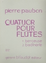 Quatuor pour flutes partition et parties