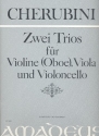 2 Trios fr Violine (Oboe), Viola und Violoncello Partitur und Stimmen